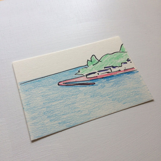 指宿からの眺め (Drawing)