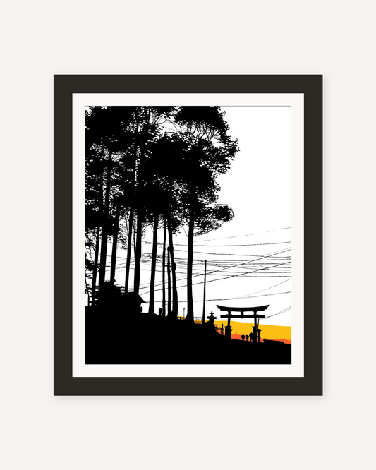 夕景の鳥居 / Torii at Dusk 額装イメージ
