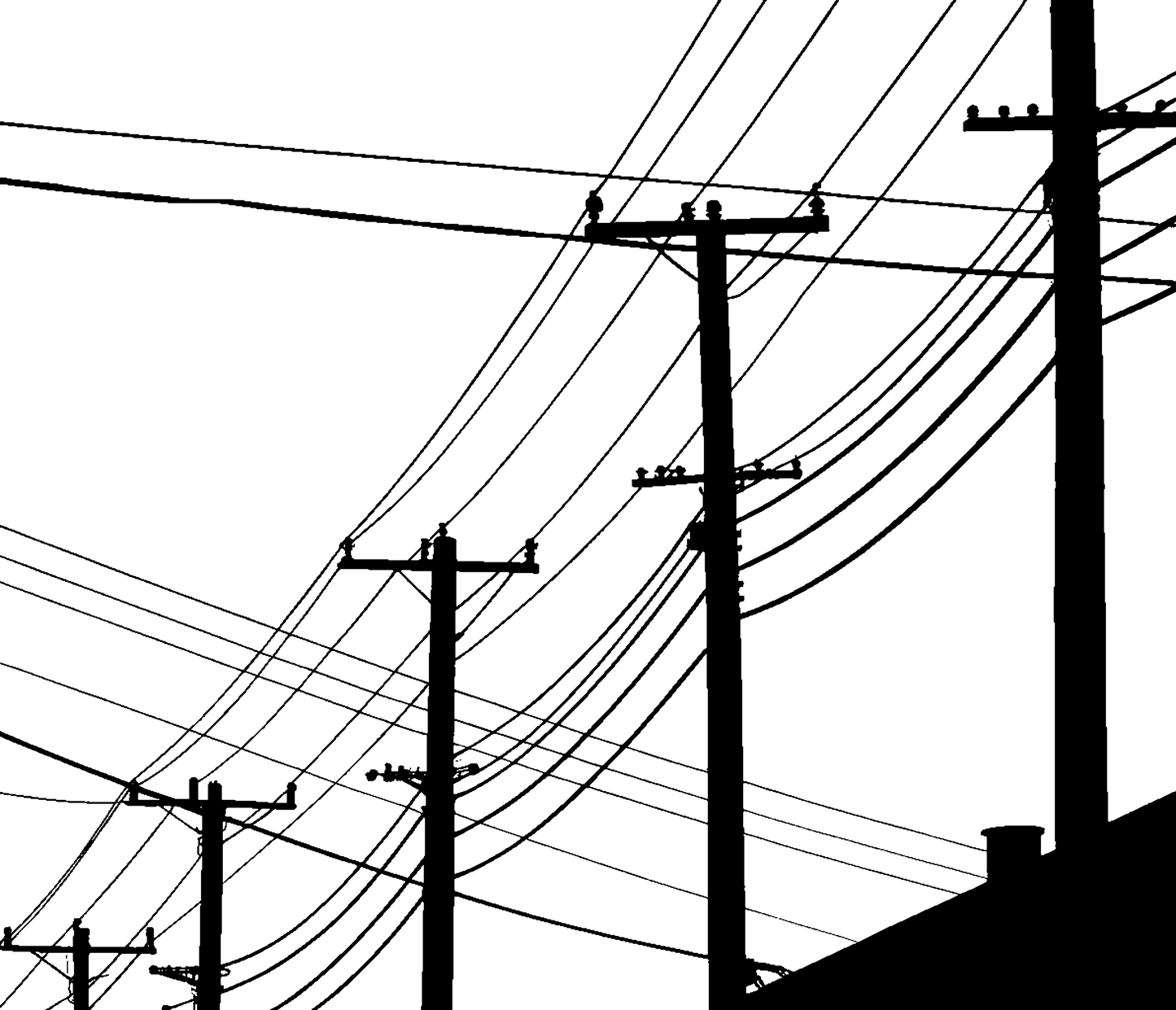電柱の列 / Row of Utility Poles